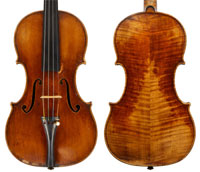 An 1860 violin by John Lott II, one of the earliest English makers to excel at copying 'del Gesù'